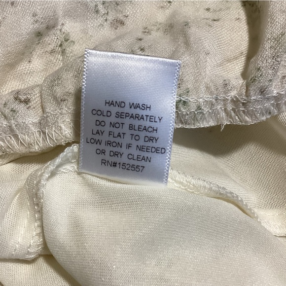 Polagram Women Maxi Dress Size S Cotton Blend Floral Cream Square Neck Pockets - Picture 8 of 9